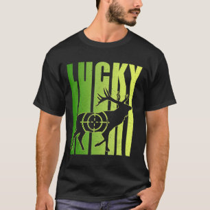 Vintage Funny Lucky Irish Hunting St Patricks Day  T Shirt