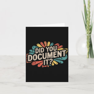 Vintage Funny Office-offerten dokumenterade du den Kort