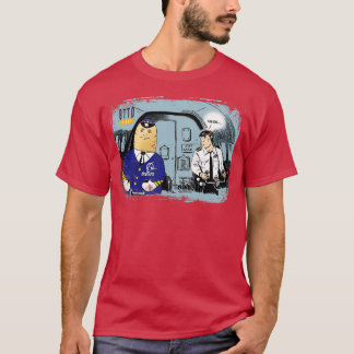 Vintage Funny Otto Pilot Otto Otto, den uppblåsbar T Shirt