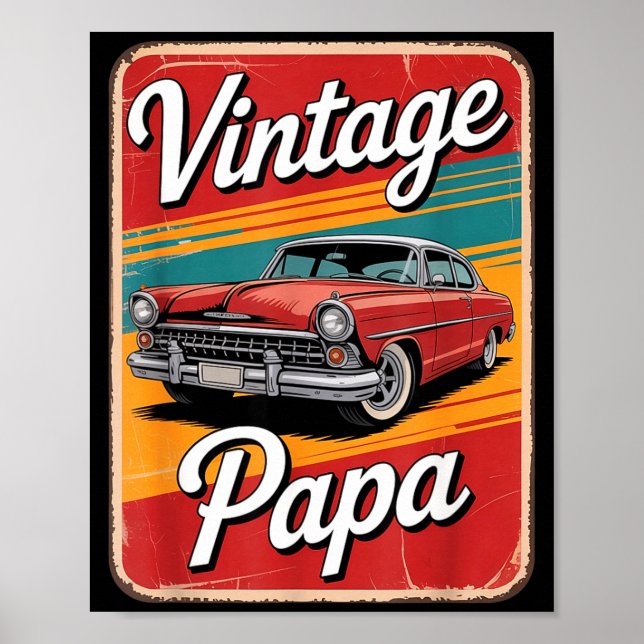 Vintage Funny Papa  Poster (Framsidan)
