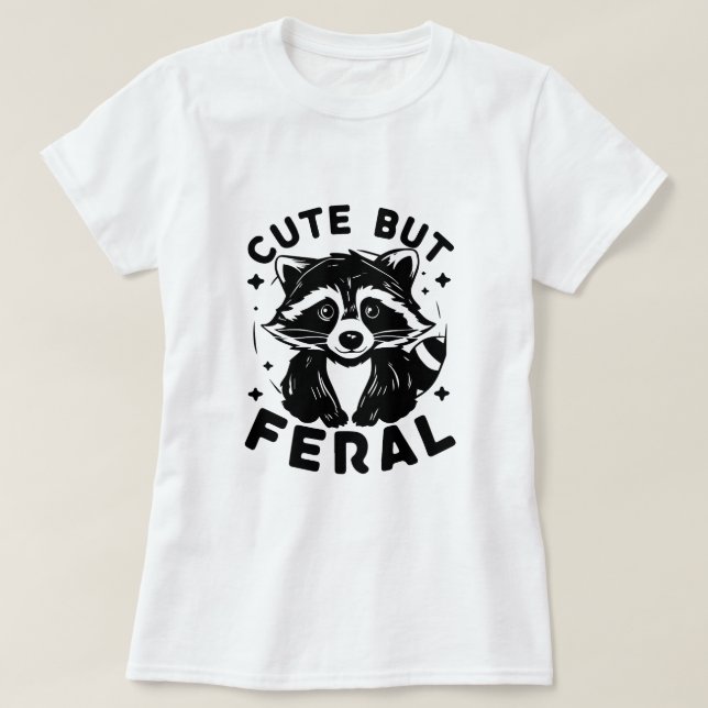 Vintage Funny Sarkastic Raccoon T Shirt (Design framsida)