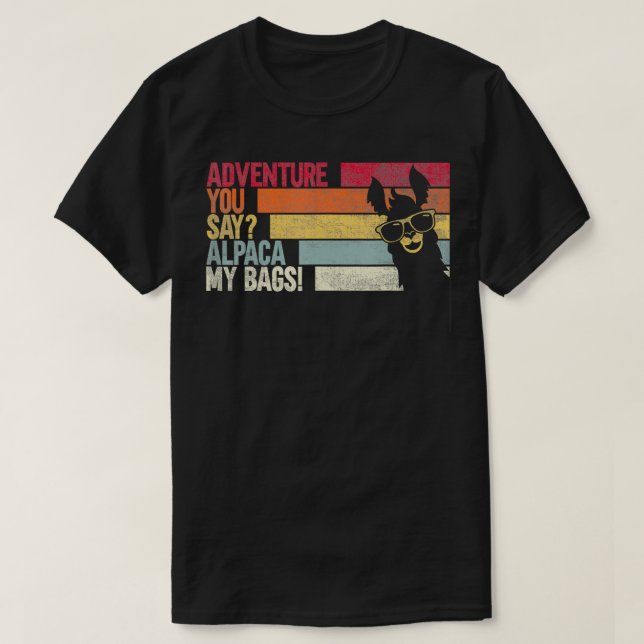 Vintage Funny Travel T Shirt (Design framsida)