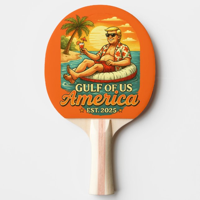 Vintage Funny Trump America's Bukt 2025 Pingisracket (Framsidan)