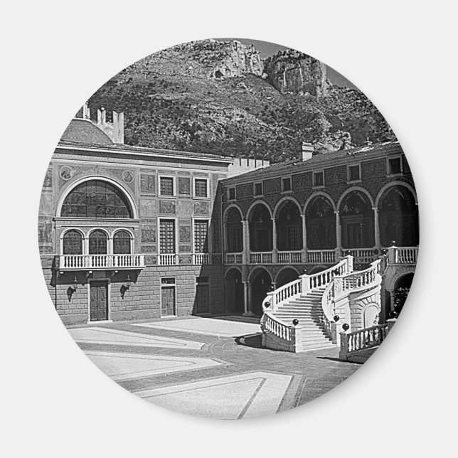 Vintage Furstendömet Monaco-palatset Magnet (Framsidan)