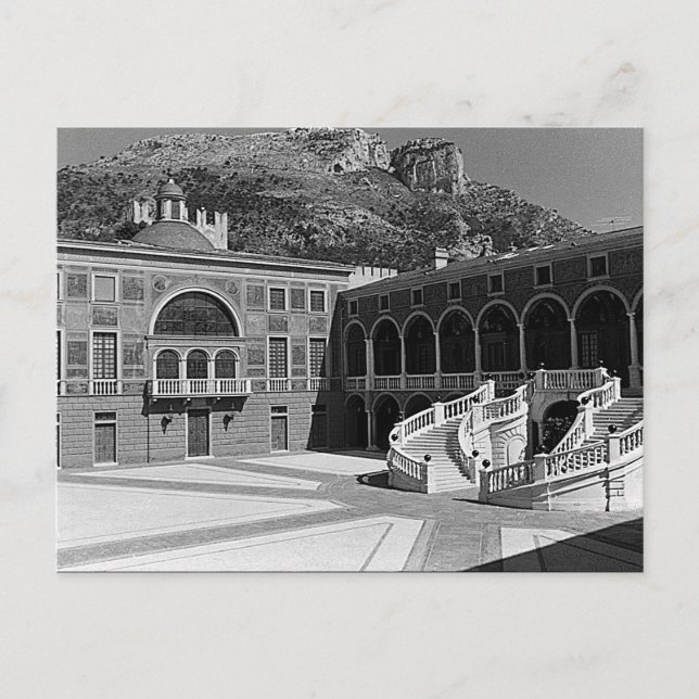 Vintage Furstendömet Monaco-palatset Vykort (Framsida)