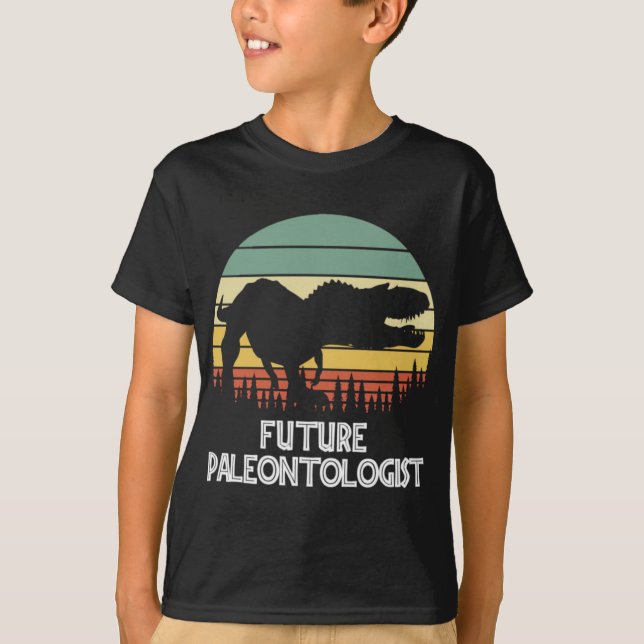 Vintage Future Paleontolog Dinosaurs T Shirt (Framsida)