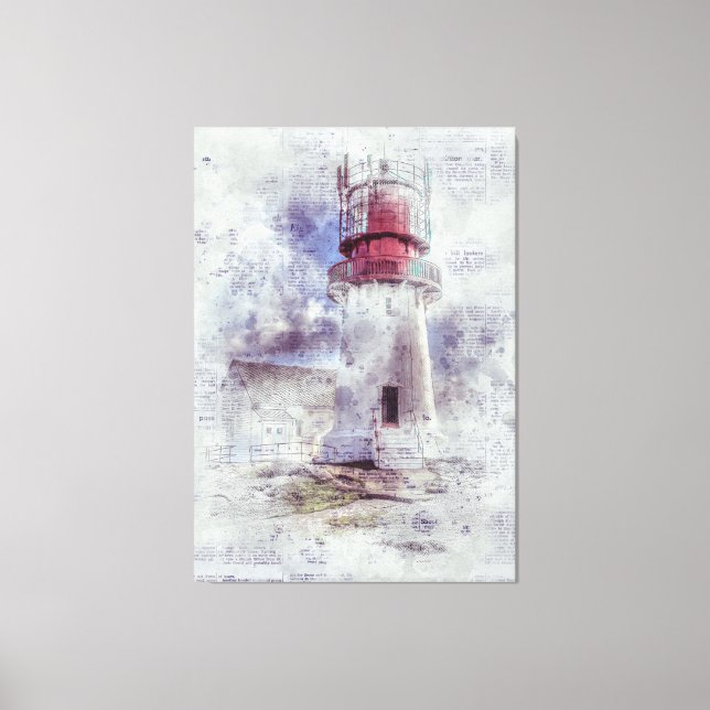 Vintage fyr canvastryck (Framsida)