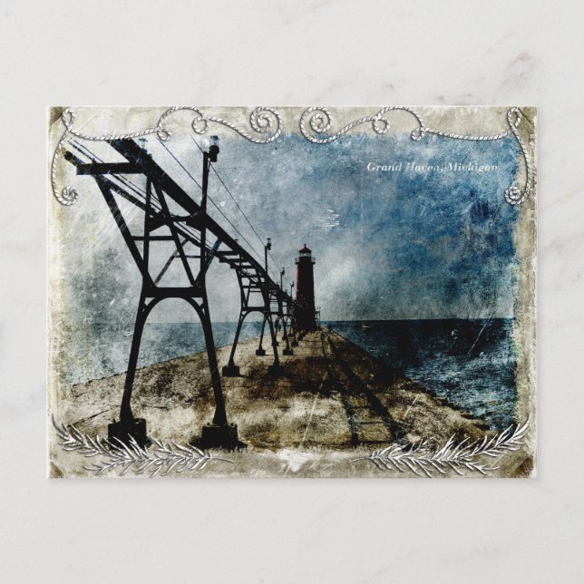 Vintage fyr från Pier Vykort (Framsida)