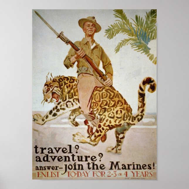 Vintage Gå med Poster marinlinjer (Framsidan)