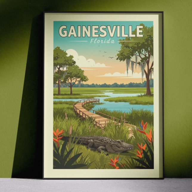 Vintage Gainesville Florida Poster (Skapare uppladdad)