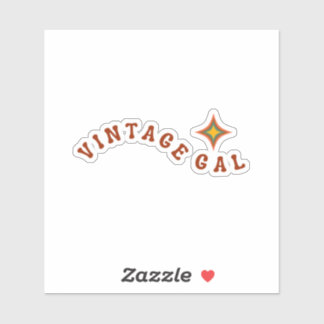 Vintage Gal Retro Vinyl Sticker Klistermärken