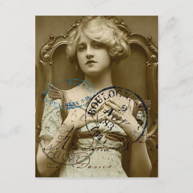 Vintage Gal Vykort (Framsida)