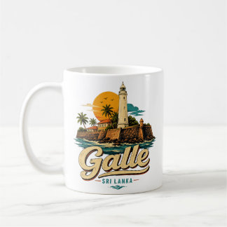 Vintage Galle Sri Lanka Resa Konst Landmärke Kaffemugg