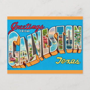 Vintage Galveston Texas vykort