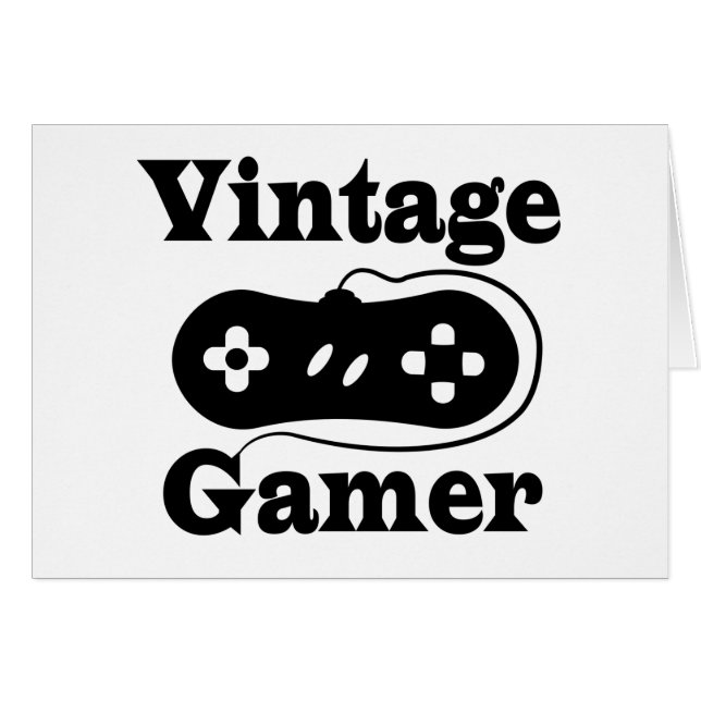 Vintage Gamer Hälsningskort (Framsidan Horizontal)