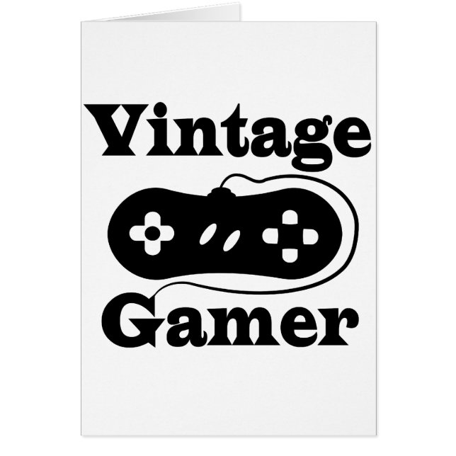 Vintage Gamer Hälsningskort (Framsidan)