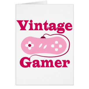 Vintage Gamer Hälsningskort