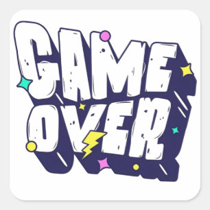Vintage Gamer Klistermärke – Game Over  