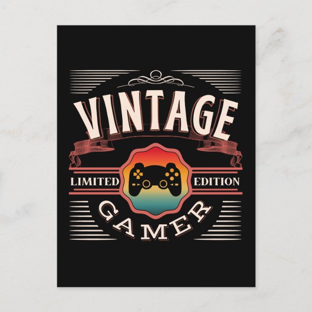 VINTAGE GAMER LIMITED EDITION   VYKORT (Framsida)