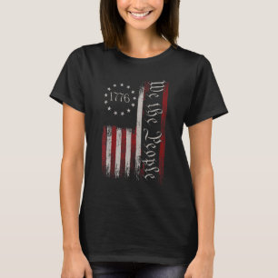 Vintage Gamla amerikanska Flagga Patriotic 1776. T Shirt