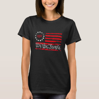 Vintage Gamla amerikanska Flagga Patriotic 1776. T Shirt
