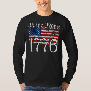 Vintage Gamla amerikanska Flagga Patriotic 1776. T Shirt