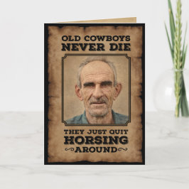Vintage Gamla Cowboys avslutar härefter runt foto Kort