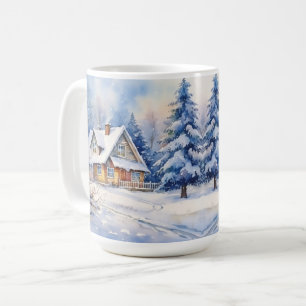 Vintage Gamla Fashiaged House-julscenen Mugg