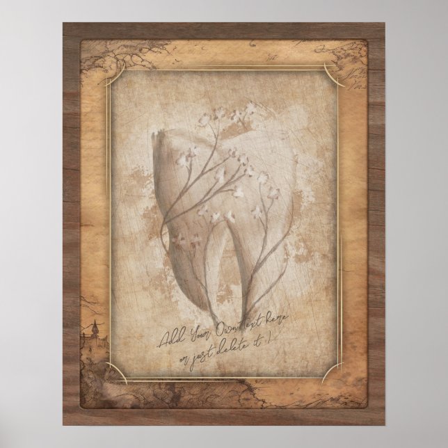 Vintage Gamla fashioned dental Art. Dentist Gift Poster (Framsidan)