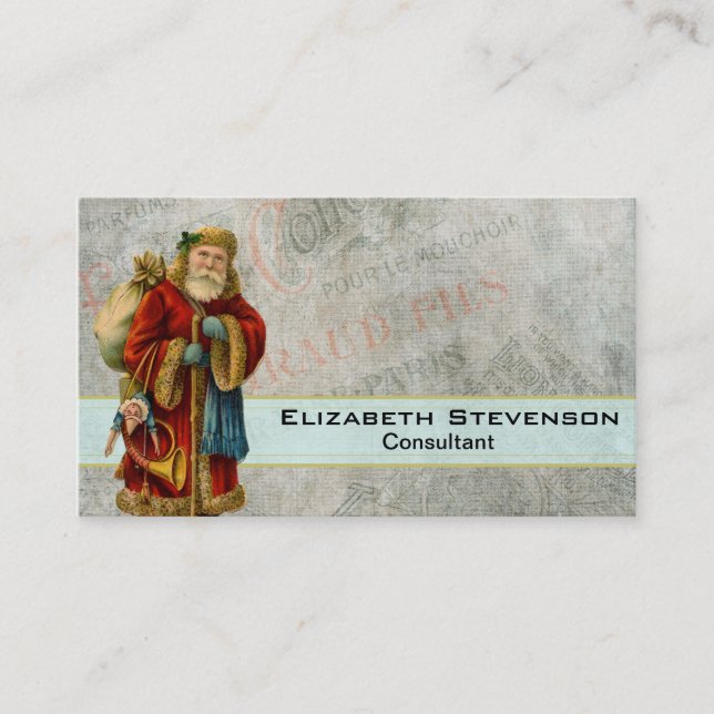 Vintage Gamla jultomten Visitkort (Framsida)