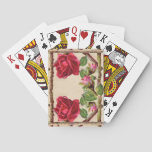 Vintage Gamla Ro Rustic Victorian Antique Casinokort