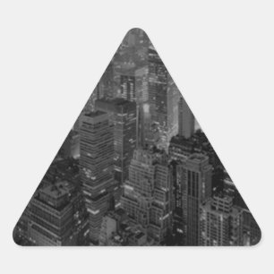 Vintage Gamla Stil New York City-skript Triangelformat Klistermärke