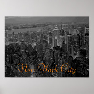 Vintage Gamla Stil New York-skript Poster