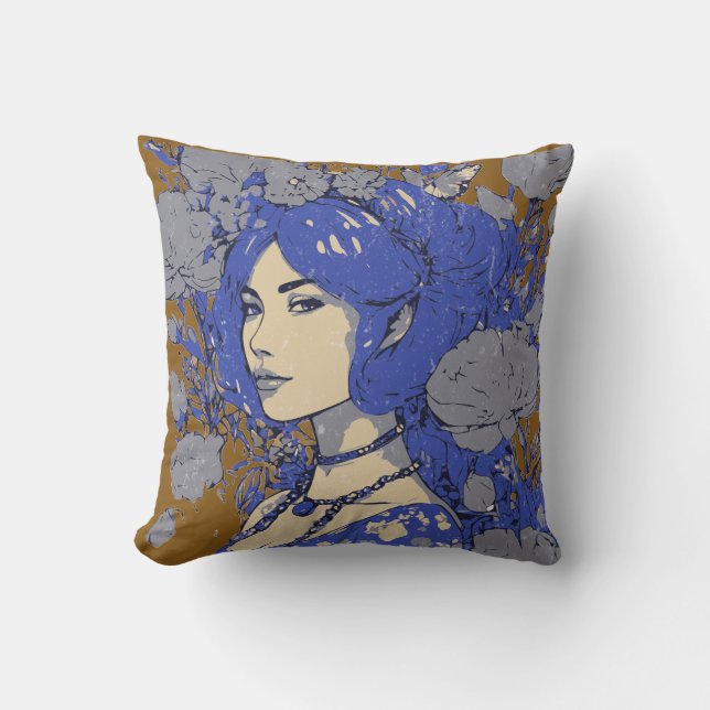 Vintage Gamla världen Kudde (Framsida)