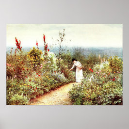 Vintage Gamla Victorian 1916 Fine Art Post Poster