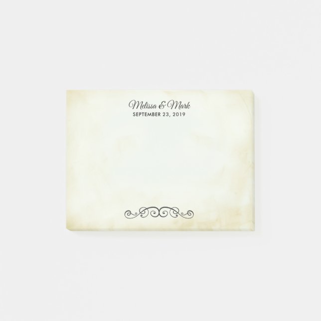 Vintage Gamla Westerna Stil Post-it Block (Framsida)