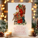 Vintage Gamla World Jultomten Kids Julfest Inbjudningar<br><div class="desc">Inbjudan gäster till din helgdag som samlas med den här charmerande vintagen Gamla World Jultomten julfest inbjudan. Med en nostalgisk illustration av jultomten med barn frammanar denna design den tidlösa andan från det förflutna. Perfekt för en traditionell helgdag eller en familjejul party, kommer det här kortet att ange en varm,...</div>