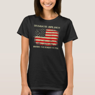 Vintage Gamle DeSantis Airlines Lusnye politisk no T Shirt