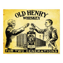 Vintage Gamle Henry Whiskey Poster