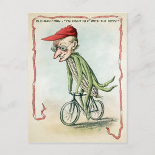 Vintage Gamle Man Maj vykort