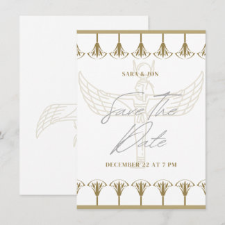 vintage, gammal ägglossning bröllop spara datum datumet