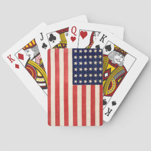 Vintage Gammal amerikansk Flagga med 36 stjärnor Casinokort