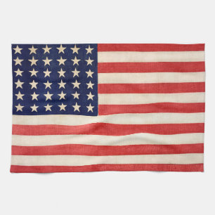 Vintage Gammal amerikansk Flagga med 36 stjärnor Kökshandduk