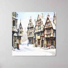 Vintage Gammal Amsterdamkonst Canvastryck