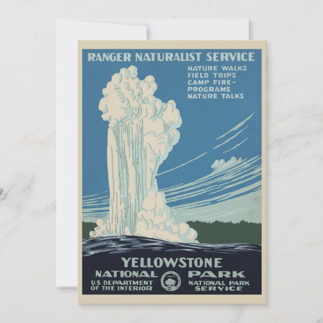 Vintage Gammal fathful i Yellowstone nationalpark (Framsida)