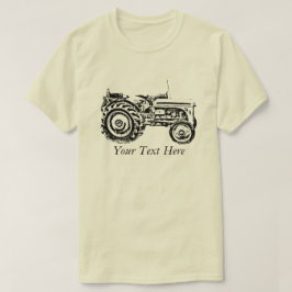 vintage gammal grått massey fergison-traktor t shirt