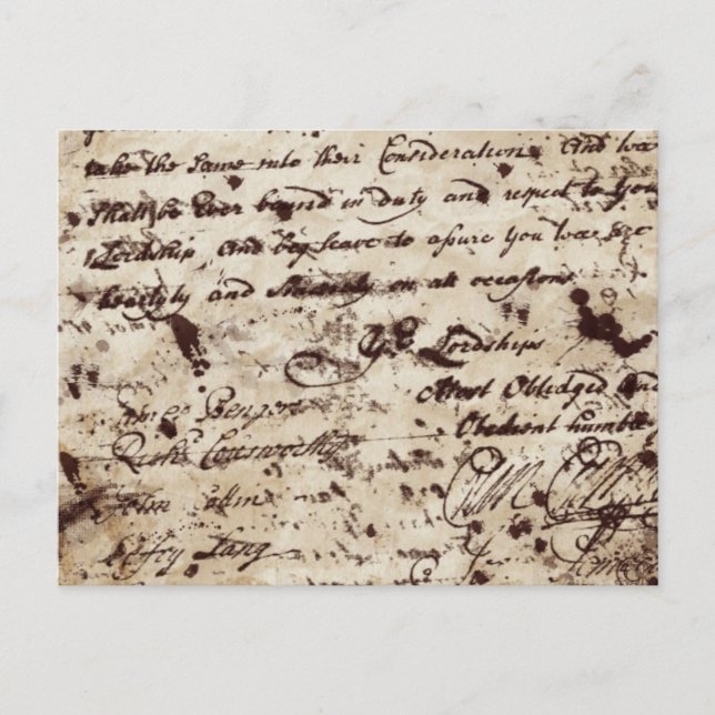 Vintage Gammal handskriven brev Vykort (Framsida)