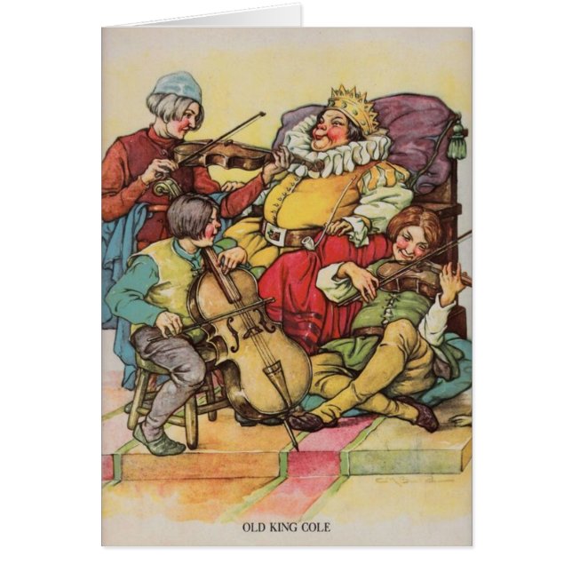 Vintage - gammal kungCole, Hälsningskort (Framsidan)
