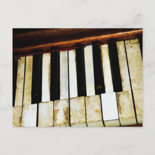 Vintage gammal piano nycklar vykort