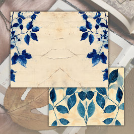 Vintage gammal sida blå grönska soppa journal